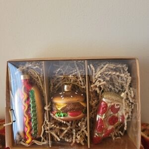Wondershop Holiday Ornament Set - Hot Dog, Burger, Pizza